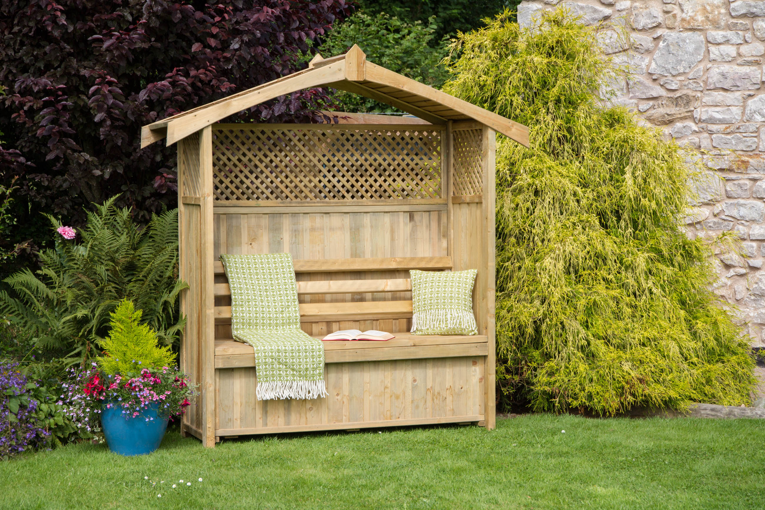 Hampshire Arbour with Storage Box - Sheds N Chalets